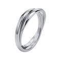 Meaeguet Interlocking Rolling Ring Set of 2 – Stainless Steel Stacking Ring Set SPOT Silver Color US ring size 06