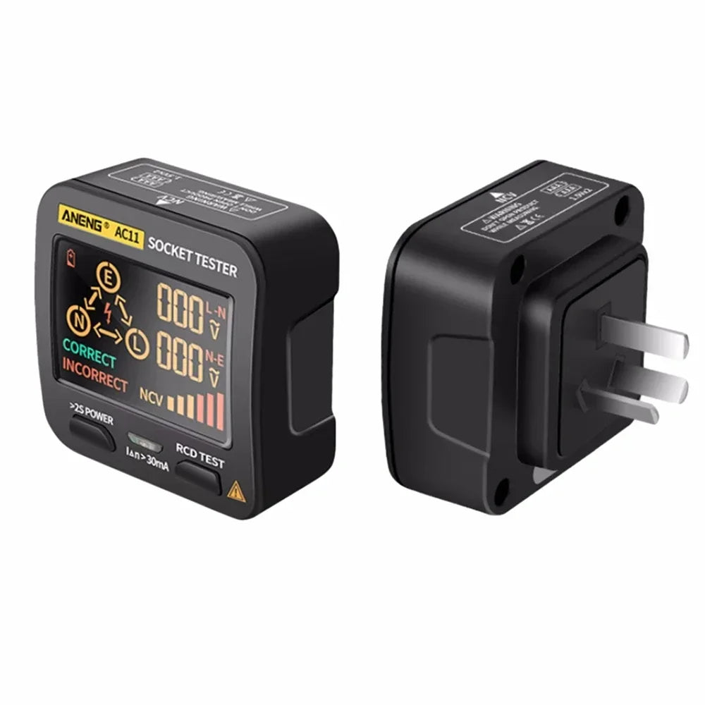 ANENG AC11 Digital Socket Tester – EU/US/UK/AU Voltage Checker Socket Tester SPOT AU Plug