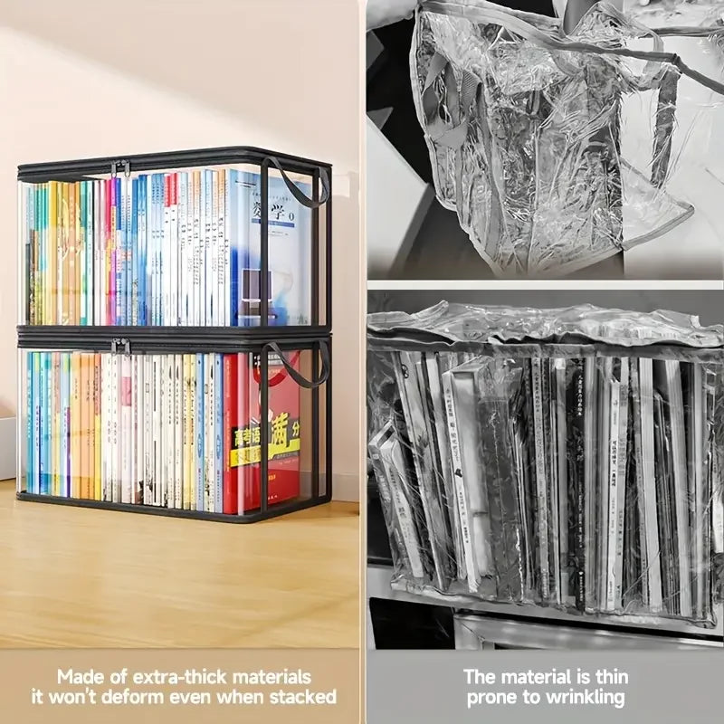 Clear PVC Storage Box – Flip-Top Lid & View Window Organizer Storage Organizer Box SPOT