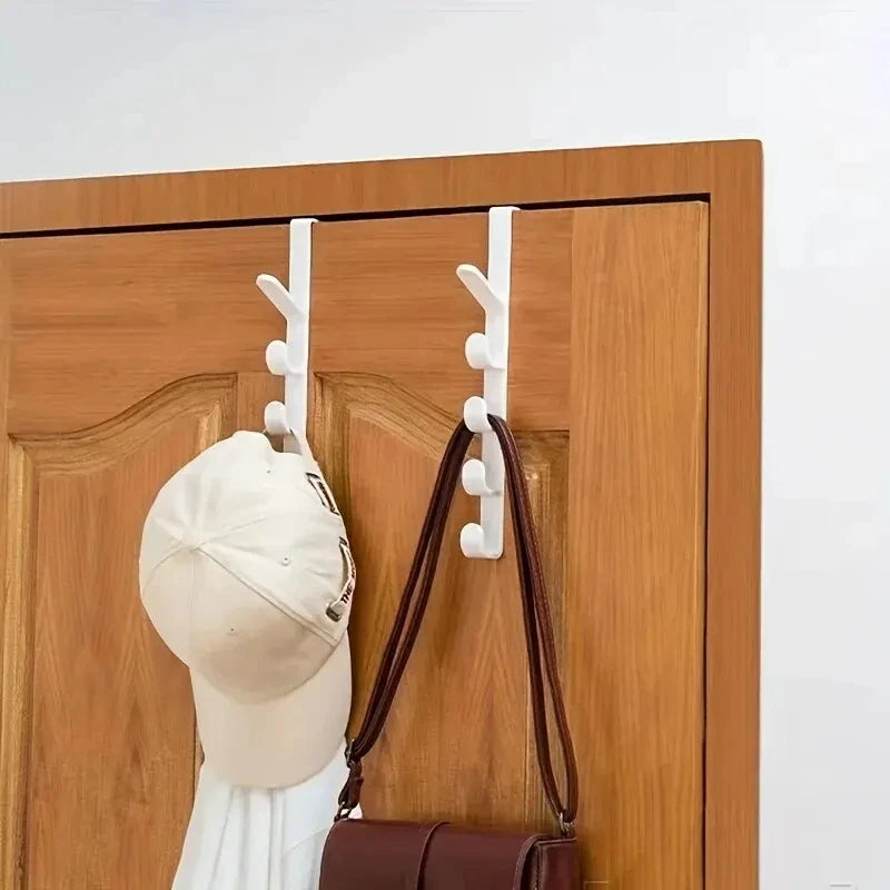 5-Hook Over-the-Door Bag & Clothes Hanger Rack – ABS Plastic Door Hook Rack SPOT