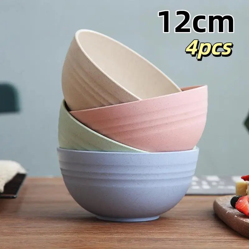 4-Pack Wheat Straw Bowls – Microwave & Dishwasher Safe Bowl Set SPOT A1