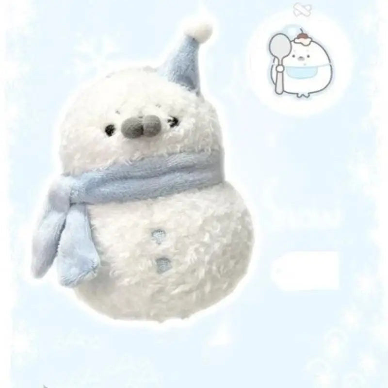 Cute Plush Seal Snowman Keychain Pendant – Backpack Charm Plush Keychain Charm SPOT
