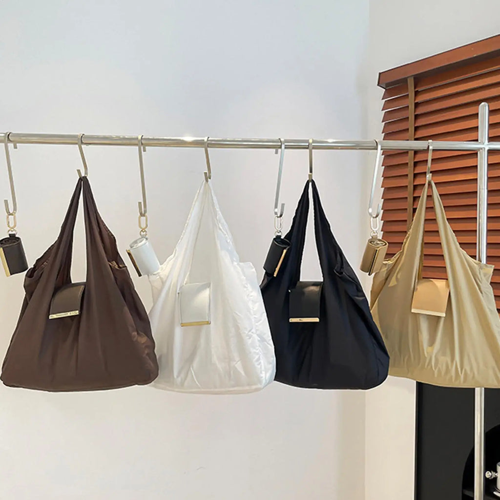 Foldable PU Leather Keychain Tote Bag – Reusable & Lightweight Foldable Keychain Tote SPOT