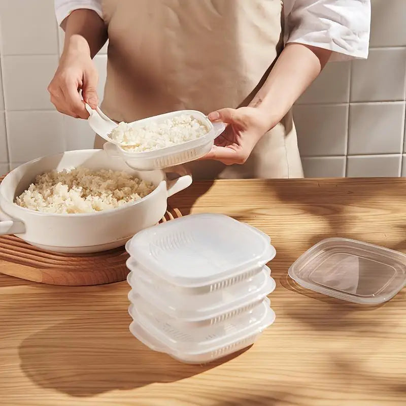 Microwave Meal Prep Containers with Drain Grid & Lid – 2/5 Pack Food Storage Container SPOT