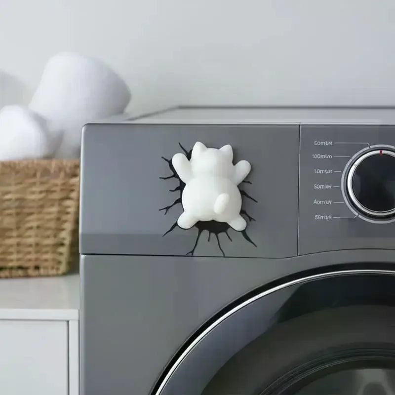 3D Printed Cat Through-Wall Fridge Magnet – Cute Home Decor Decorative Magnet SPOT