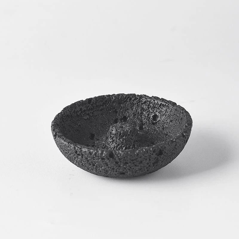 Wind Line Cement Incense Holder Tray – Modern Home Decor Incense Holder Tray SPOT Black