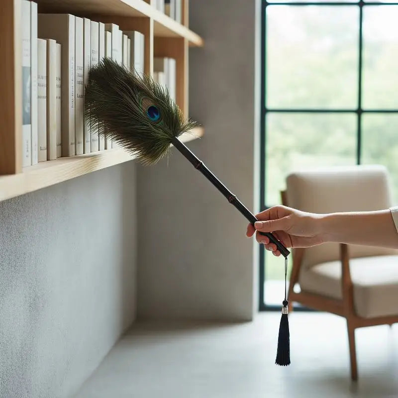 Peacock Feather Duster – Anti-Static Home & Office Dusting Tool Feather Duster SPOT