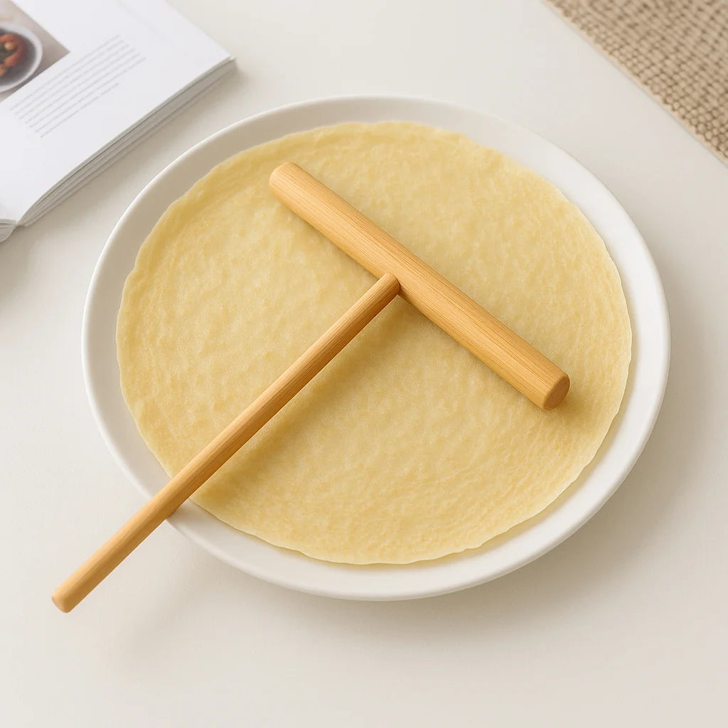 T-Shaped Wooden Crepe & Pancake Batter Spreader Tool Batter Spreader Tool SPOT
