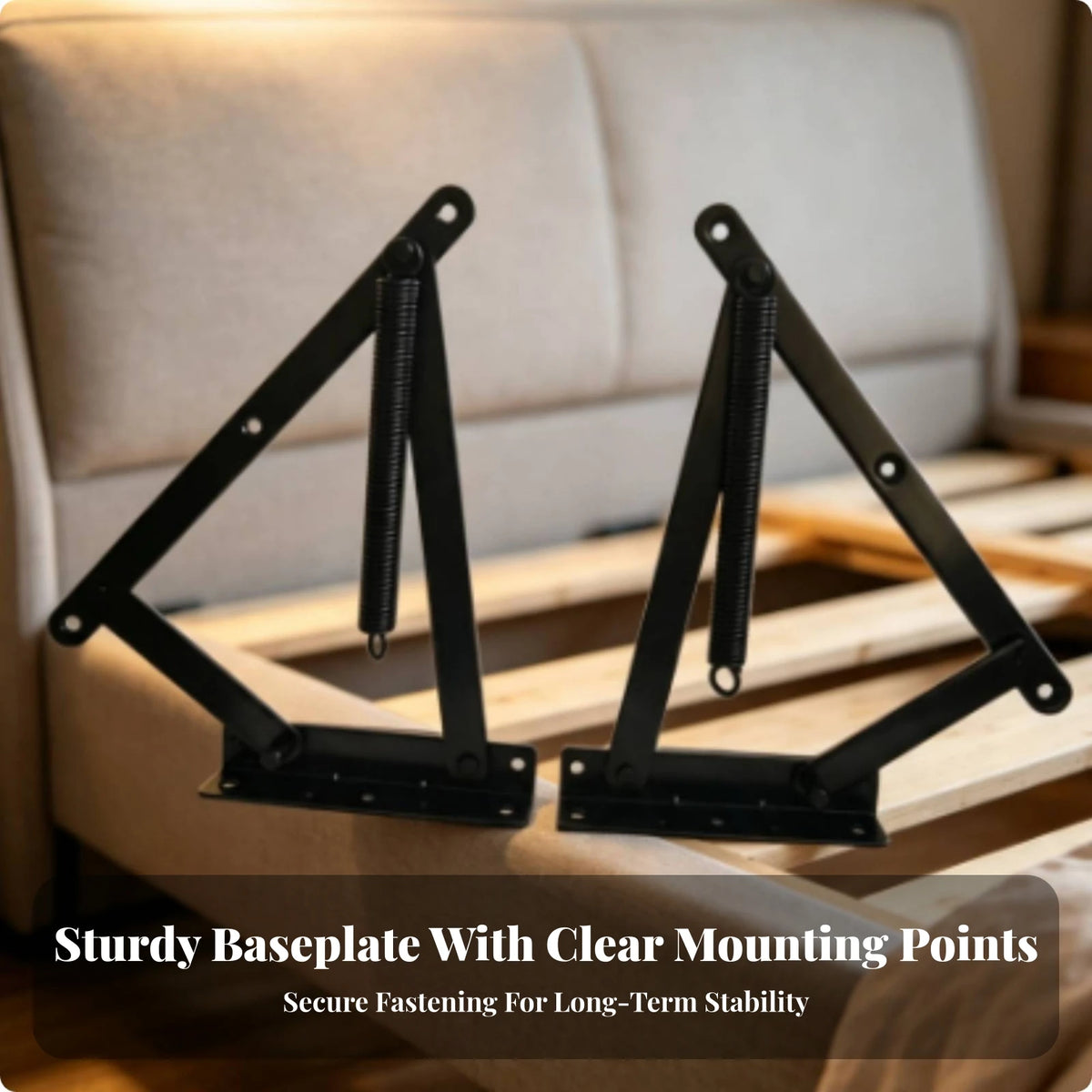Triangular Spring Lift-Up Hinges – Foldable Sofa & Bed Hardware Furniture Spring Hinge SPOT