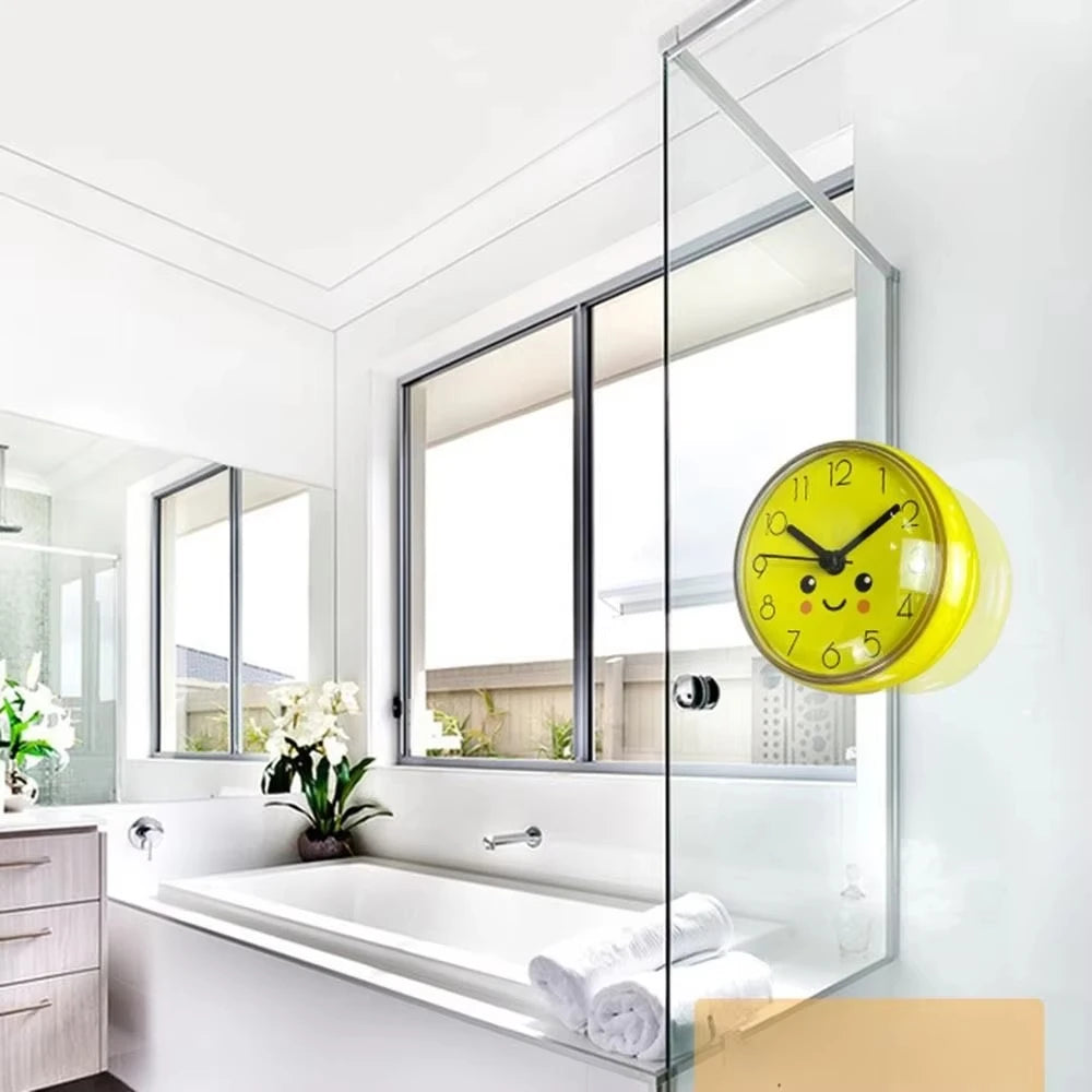 Mini Bear Waterproof Suction Clock 7cm – Bathroom & Kitchen Waterproof Wall Clock SPOT