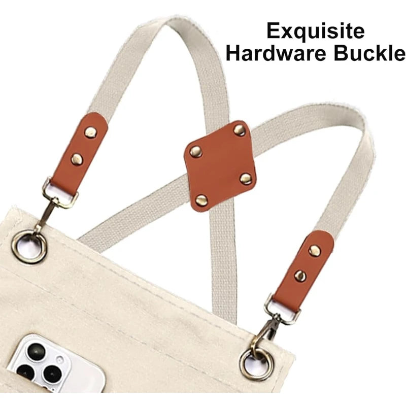 White Waterproof Kitchen Apron – Adjustable Bib, Oil-Proof Kitchen Bib Apron SPOT