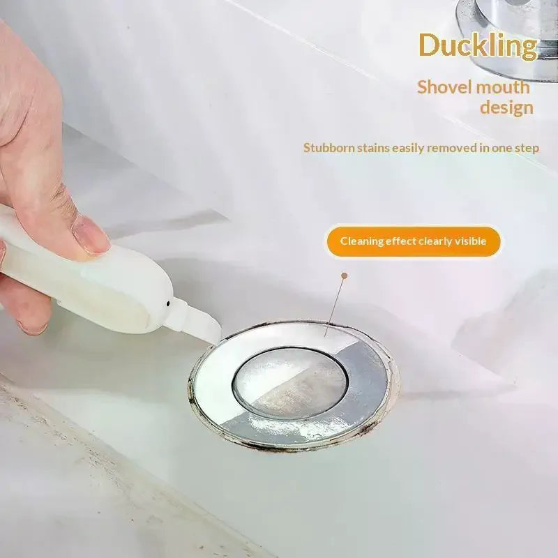 Duck Drain Hair Remover Clip with Wall-Mount Holder Bathroom Cleaning Clip SPOT