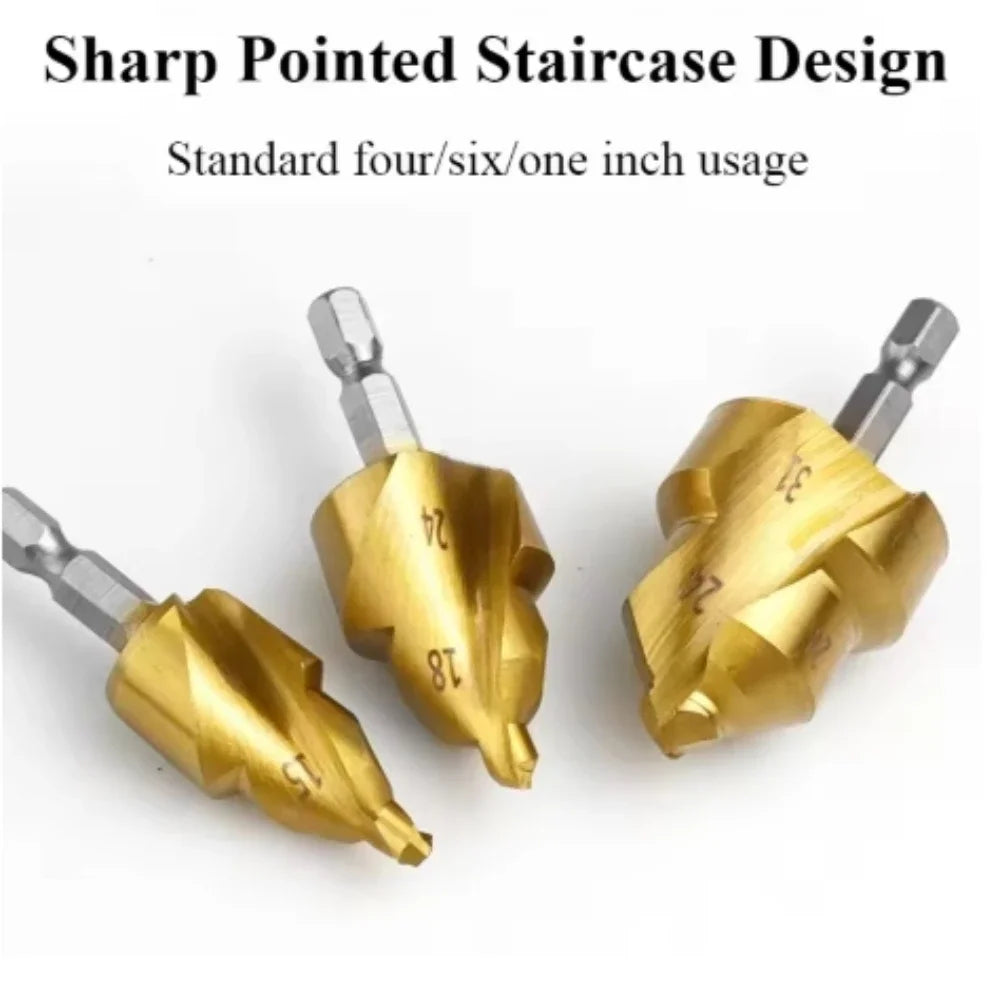 PPR Pipe Step Drill Bit Set 20/25/32mm – Hex Shank Step Drill Bit Set SPOT