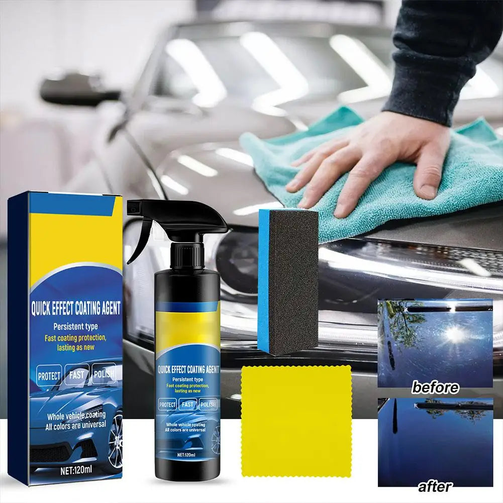 Nano Car Coating Spray 120ml – Wax Polish & Waterless Wash Car Coating Spray SPOT