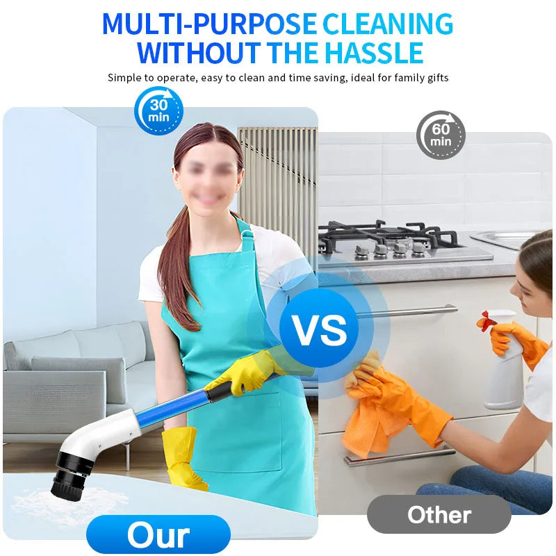 9-in-1 USB Electric Spin Scrubber – Rechargeable Cleaning Brush Electric Spin Scrubber SPOT