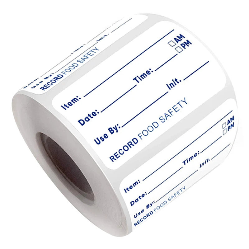 500 Removable Food Storage Date Labels – Self-Adhesive Roll Food Storage Labels SPOT
