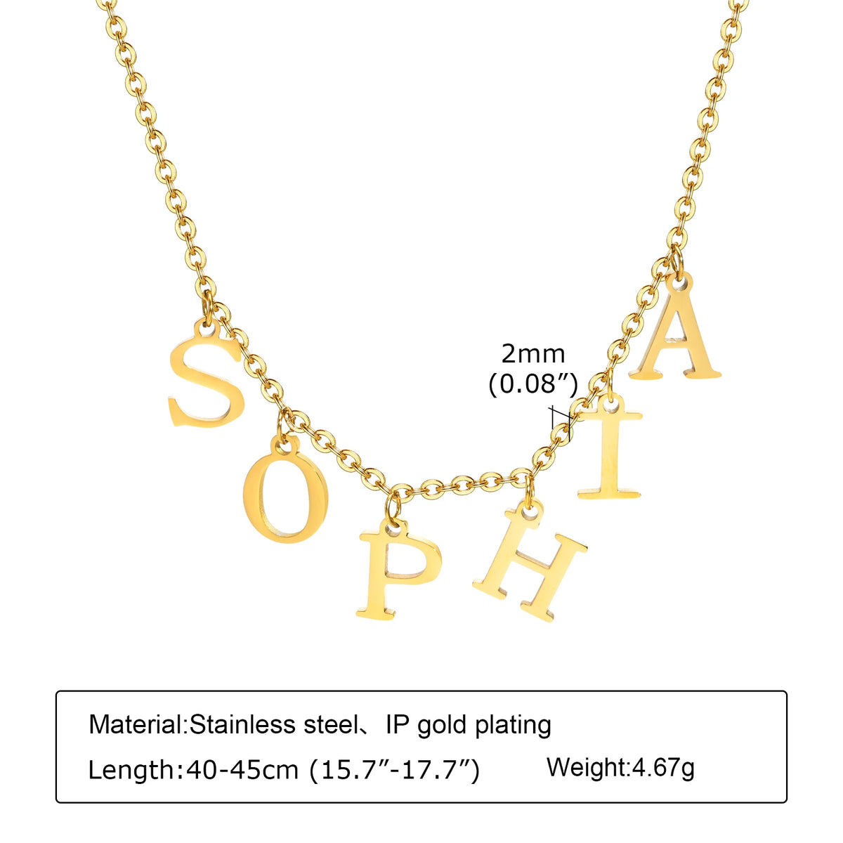 Personalized Initial Letter Necklace – Custom Name Pendant Custom Name Necklace SPOT