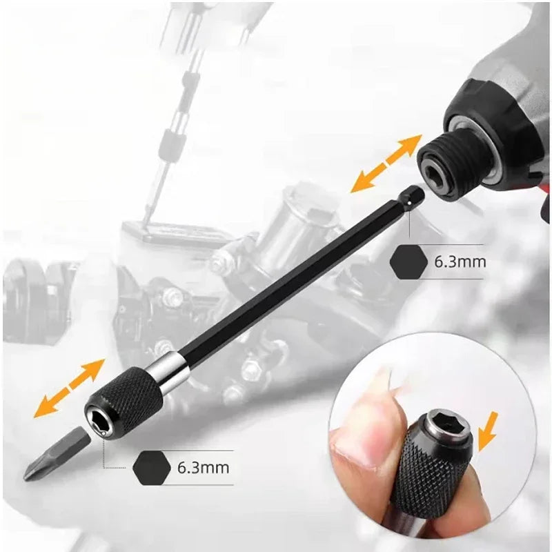 Magnetic Bit Holder Extension Bar Set – 1/4" Hex Shank CR-V Bit Holder Extension SPOT