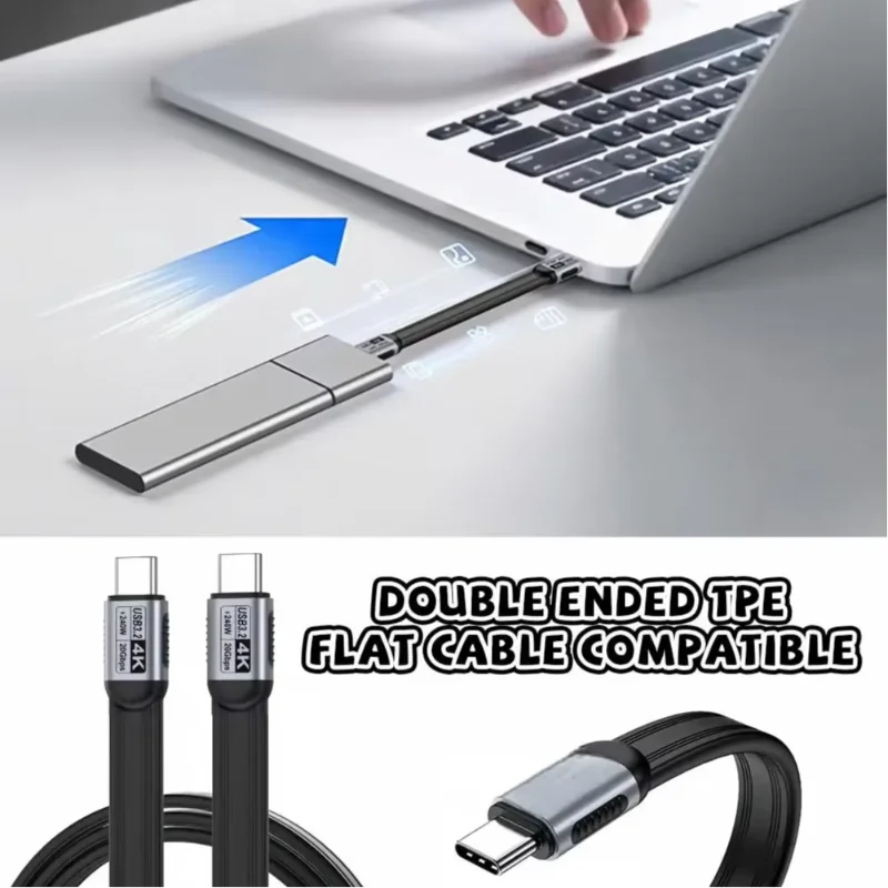 USB-C to USB-C Cable 240W PD | 20Gbps | 4K@60Hz | TB5 USB-C Cable SPOT