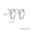 Marquise Zirconia Flower Hoop Earrings – 18K Gold Plated Huggies Hoop Earrings SPOT EBD-483S01