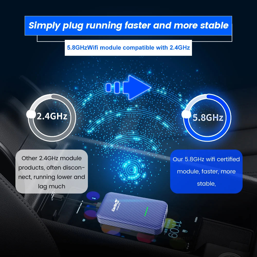 CarlinKit 4.0 Wireless CarPlay & Android Auto Adapter Dongle Wireless CarPlay Adapter SPOT