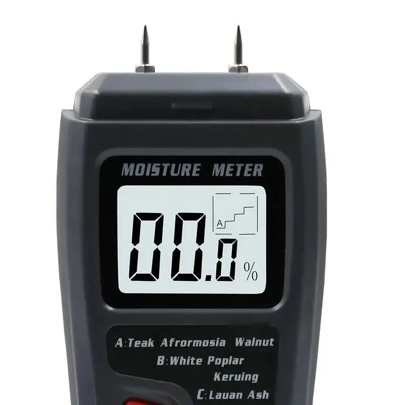Wood Moisture Meter 0–99.9% Two-Pin Timber Damp Detector Moisture Meter SPOT
