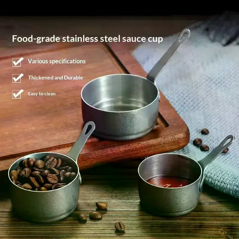 Stainless Steel Sauce Cup with Handle – Dipping & Serving Sauce Serving Cup SPOT