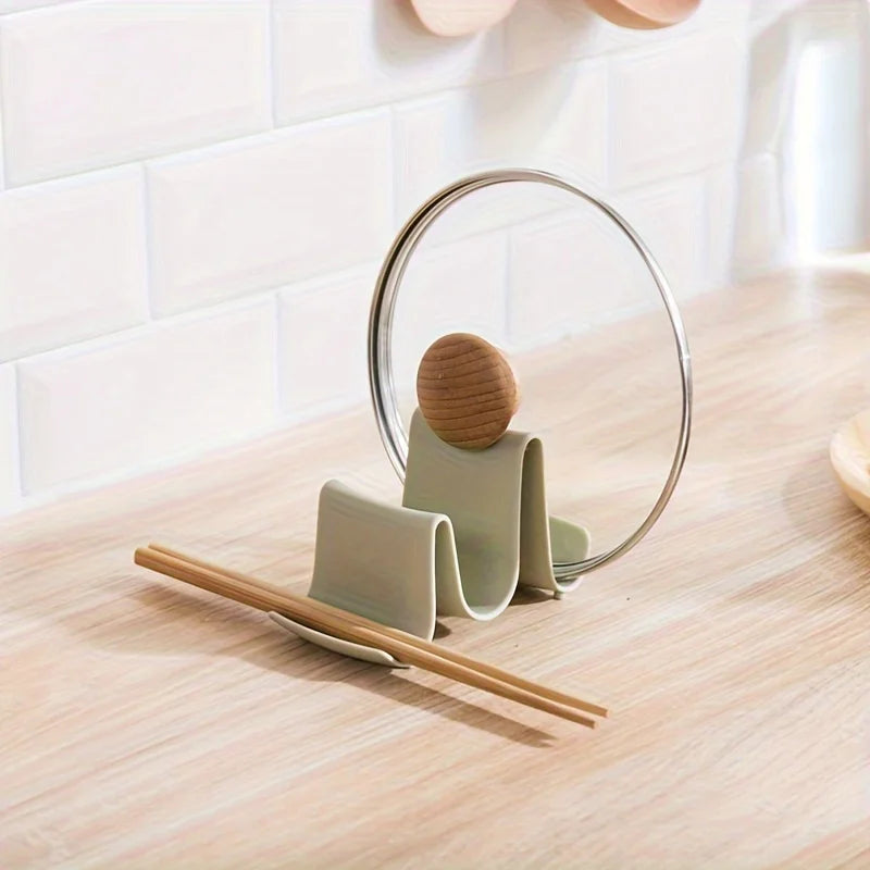 Wave Design Kitchen Organizer – Pot Lid & Utensil Rack Kitchen Utensil Rack SPOT