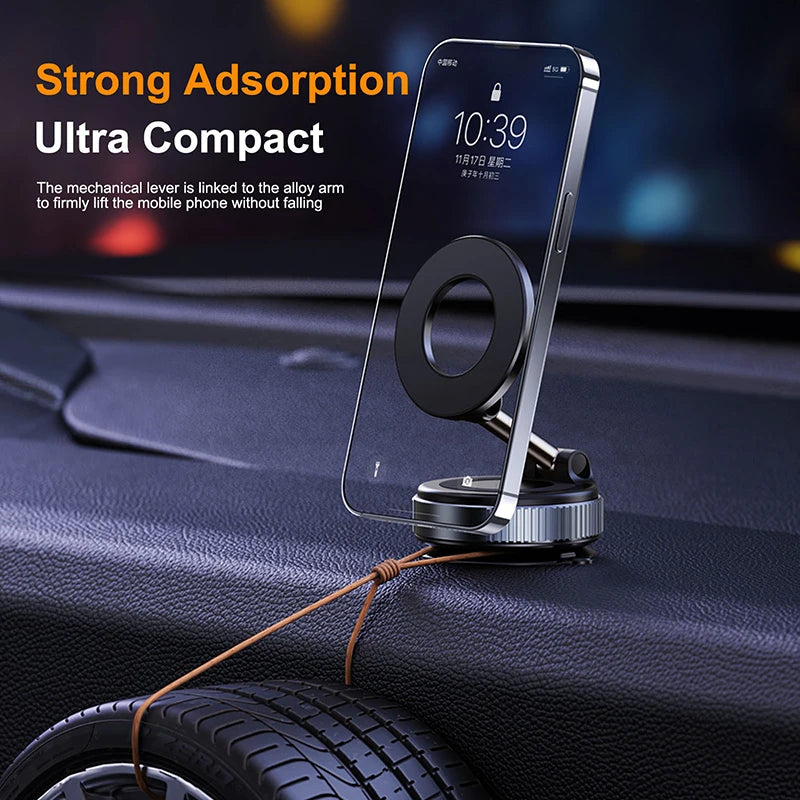 K007 Magnetic Car Phone Holder – 360° Foldable Vacuum Mount Magnetic Phone Mount SPOT