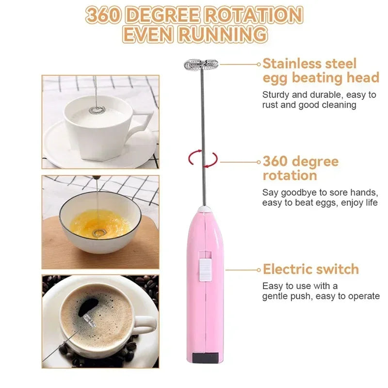 Mini Electric Milk Frother & Handheld Egg Whisk Beater Milk Frother Whisk SPOT