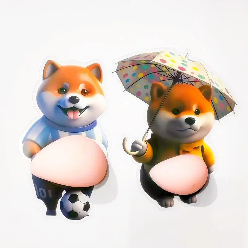 3D Shiba Inu Puppy Sticker – Phone Case & Party Décor Decorative Sticker SPOT