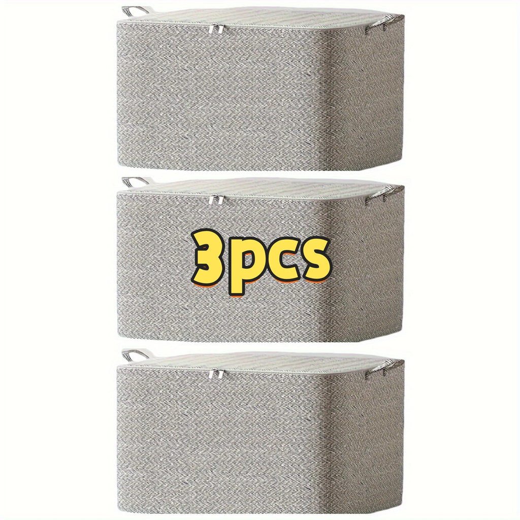 3-Pack Large Storage Bags – Closet & Wardrobe Organizer Closet Storage Bags SPOT grey 3pcs