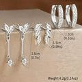 Huggie Stud Earrings Set – Marquise CZ Leaf Drop, 3 Pairs Huggie Stud Earrings SPOT Default Title
