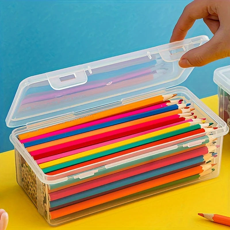 Transparent Plastic Desk Organizer Storage Box – 2/4 Pack Desk Organizer Box SPOT