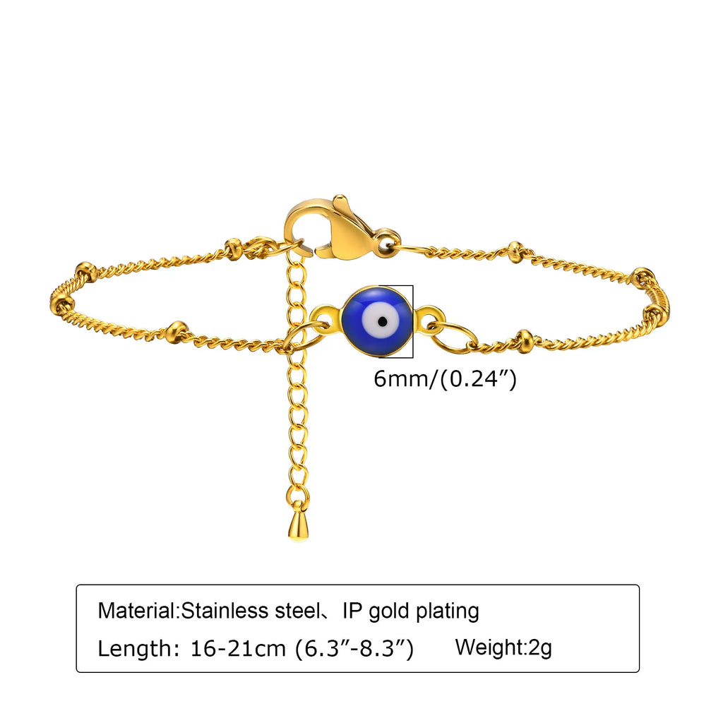 Evil Eye Pendant Necklace for Women – Gold Lucky Amulet Charm Pendant Necklace SPOT Bracelet-1287G-16cm