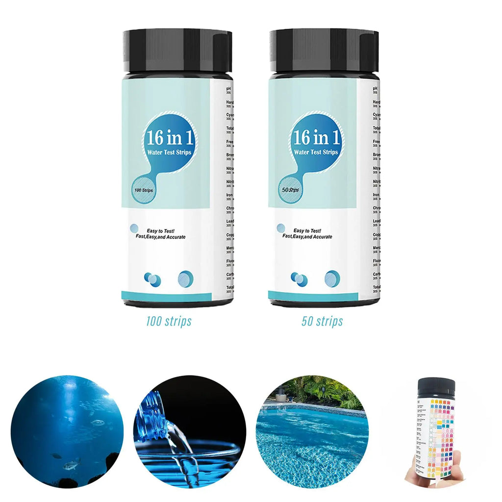 16-in-1 Water Test Strips – High Sensitivity pH Testing Kit Water Test Strips SPOT