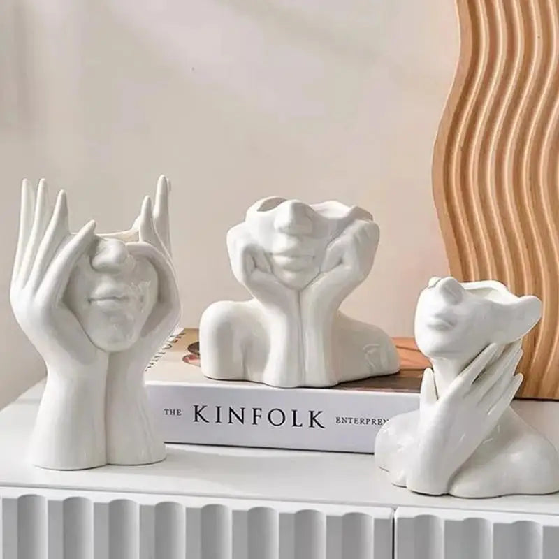 White Face Vase – Modern Artistic Home Décor Ornament Decorative Vase SPOT