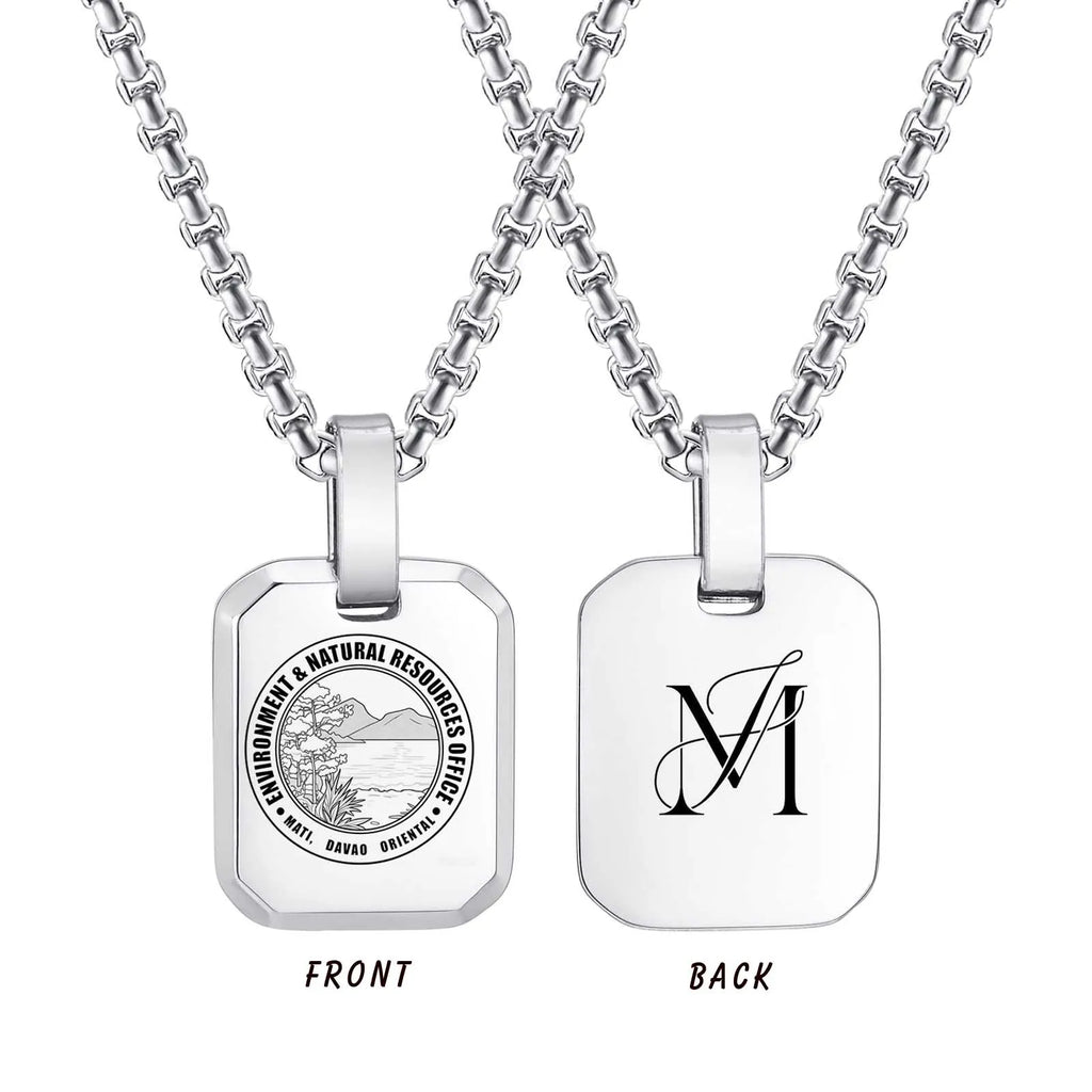Custom Engraved Dog Tag Necklace | Stainless Steel Pendant Personalized Pendant Necklace SPOT