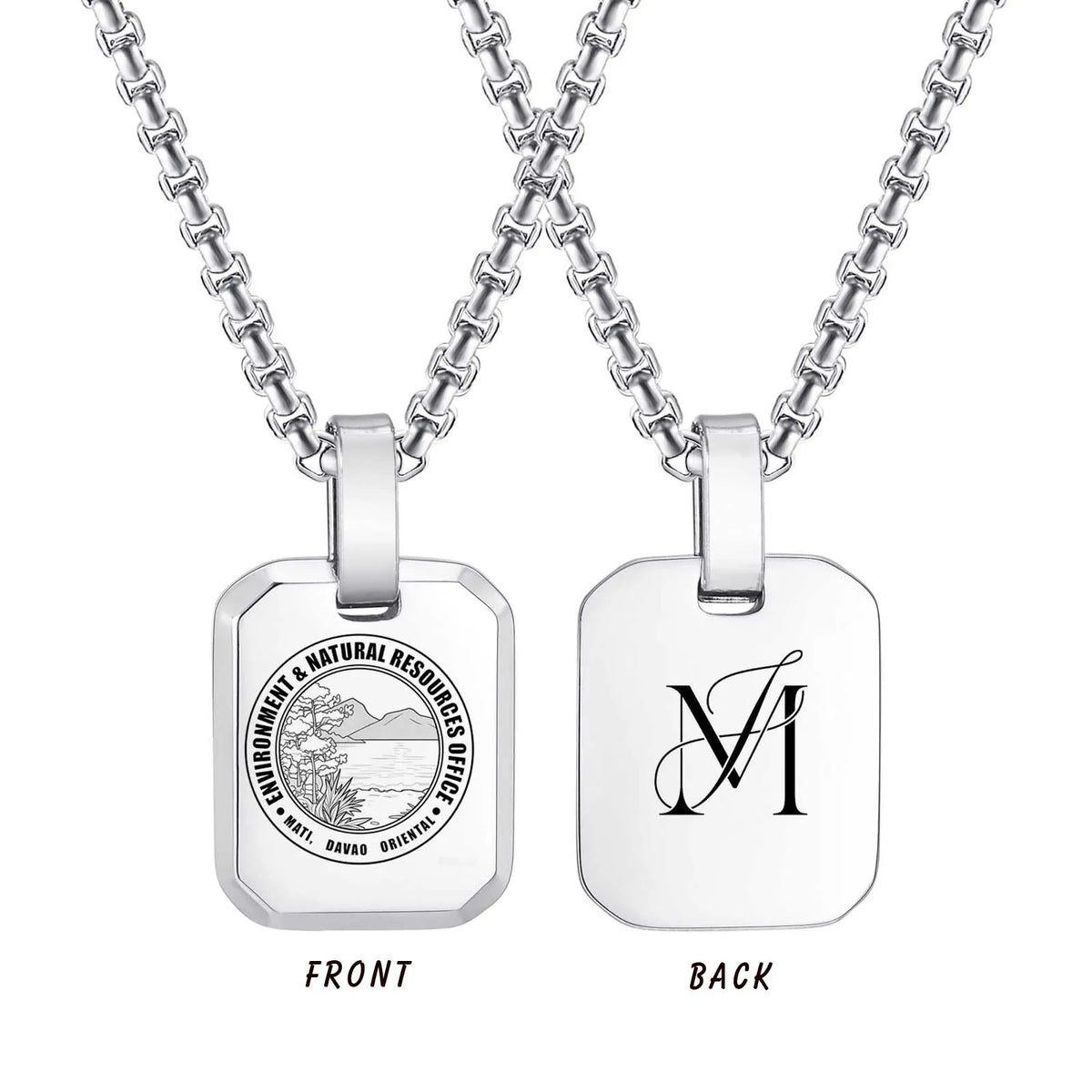 Custom Engraved Dog Tag Necklace | Stainless Steel Pendant Personalized Pendant Necklace SPOT