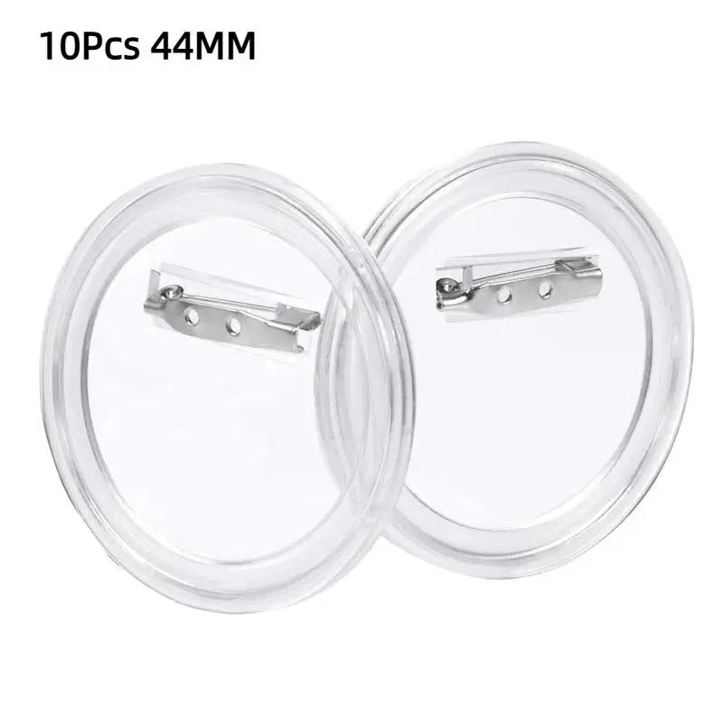 10-Pack Blank Transparent Acrylic DIY Button Pins | Custom Badge DIY Badge Pin Set SPOT A2
