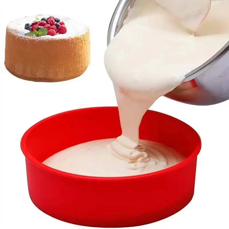 Silicone Round Cake Pan – Nonstick Reusable Baking Mold 4/6/8" Silicone Cake Pan SPOT