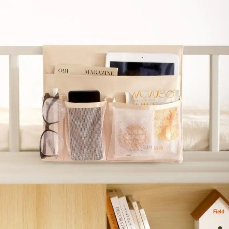 Bedside Hanging Storage Organizer Bag with Hook – Canvas Hanging Storage Organizer SPOT