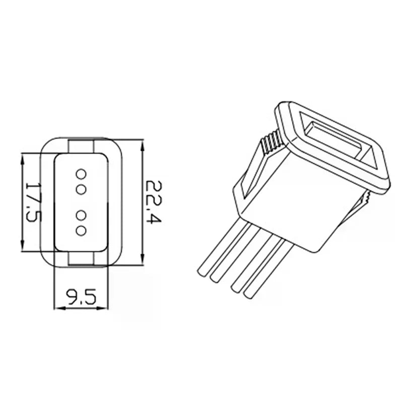 USB 2.0 Female Charging Port Connector with Cable USB Port Connector SPOT