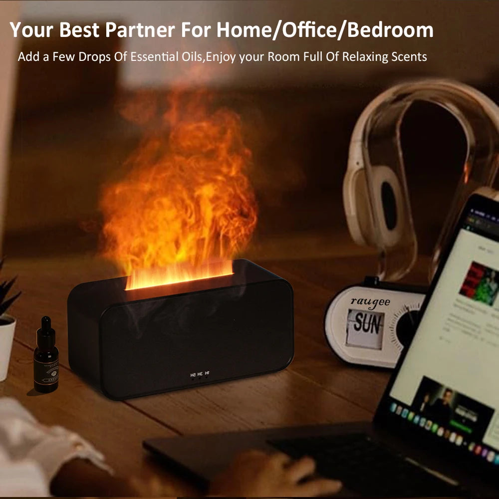 Flame Aroma Humidifier & Essential Oil Diffuser with LED Aroma Oil Diffuser SPOT