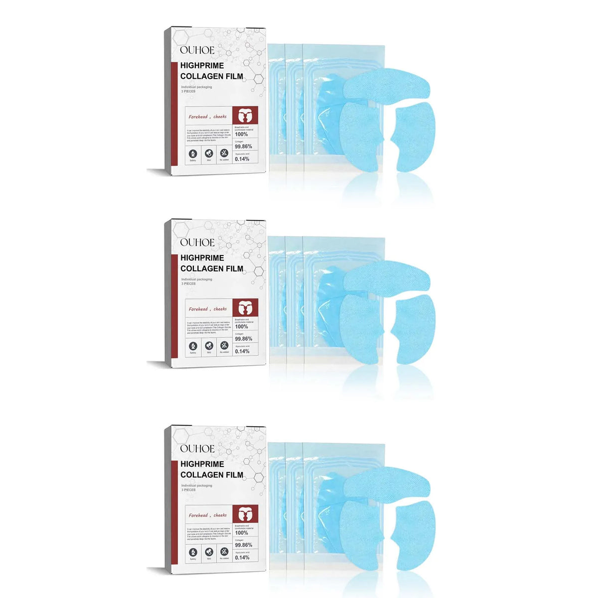 Collagen Facial Mask Set – Anti-Aging Skin Tightening Patches Collagen Face Mask SPOT 9Pcs