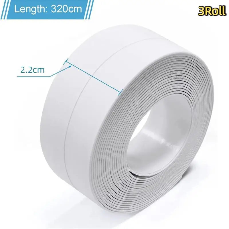 Waterproof Self-Adhesive Caulk Tape – Kitchen & Bathroom Seal Waterproof Sealing Tape SPOT 3pcs