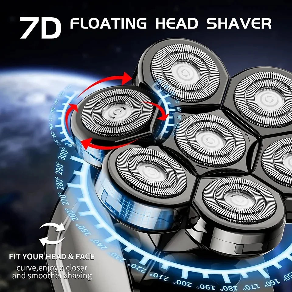 6-in-1 Men's Electric Rotary Shaver & Grooming Kit IPX6 Electric Rotary Shaver SPOT