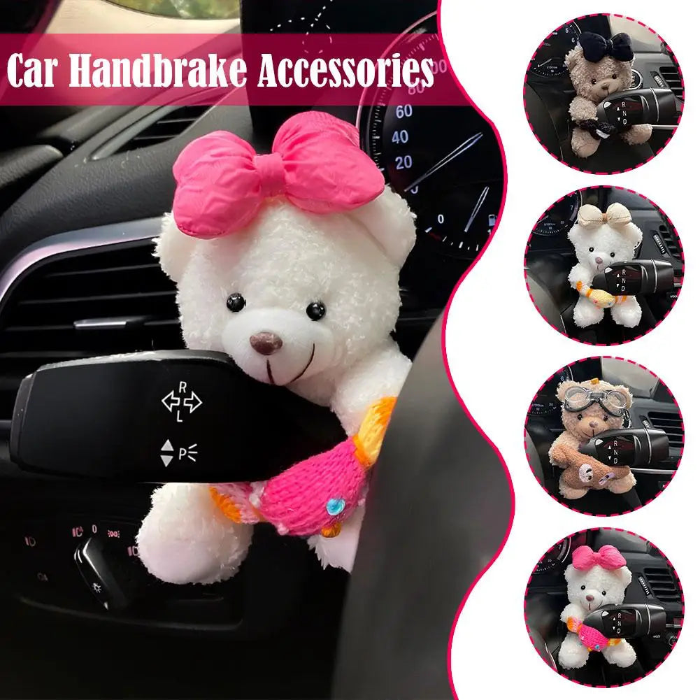 Cute Bear Plush Car Ornament – Mirror & Gear Decoration Car Interior Ornament SPOT