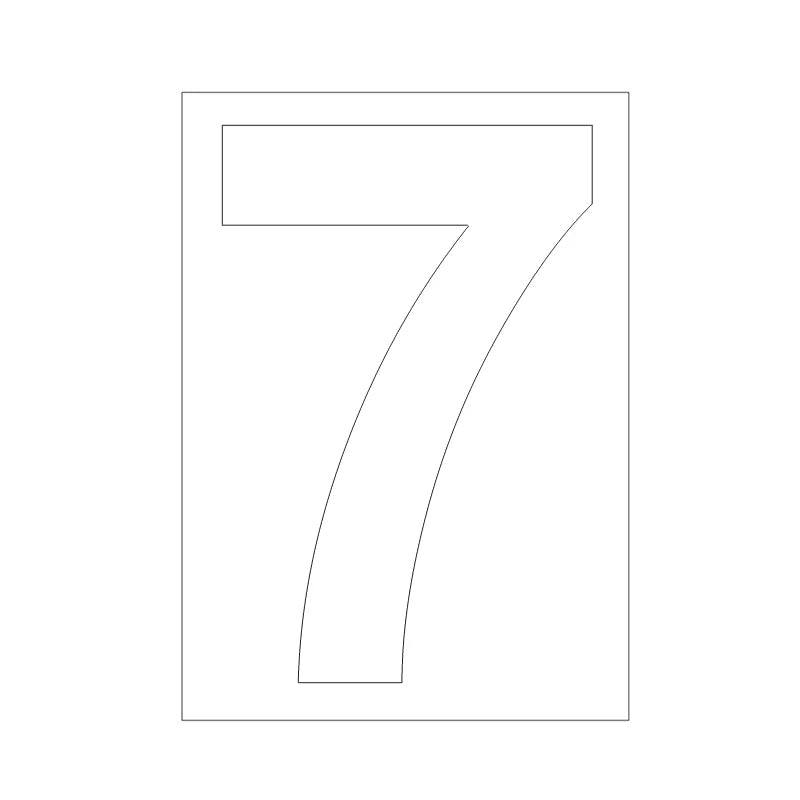 Weatherproof Wheelie Bin Number Stickers | Self-Adhesive PVC Bin Number Stickers SPOT A7
