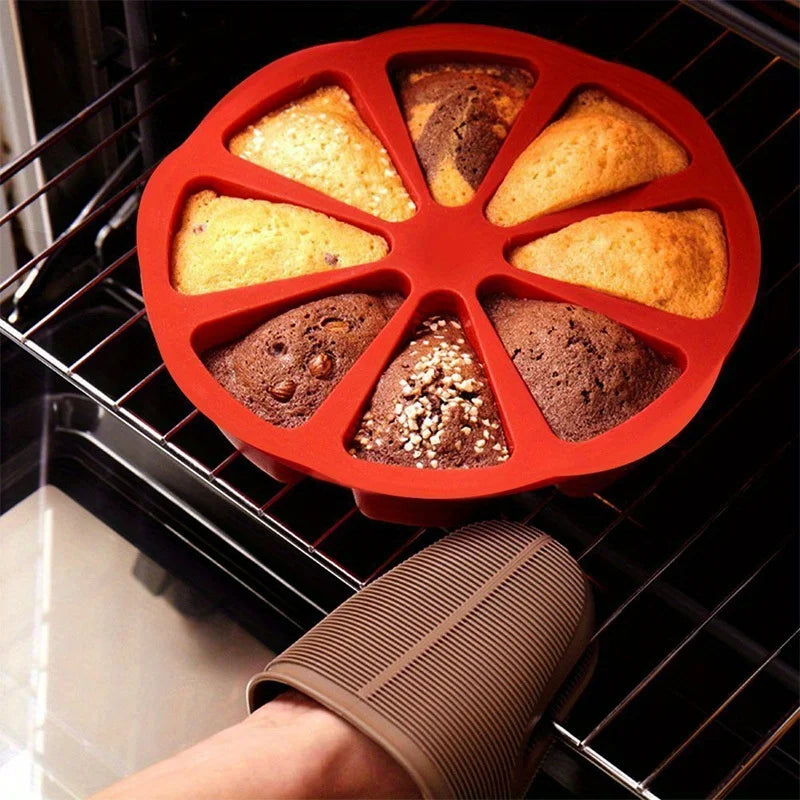 Silicone Triangle Cake Mold – 8-Cavity Non-Stick Baking Tray Silicone Baking Mold SPOT